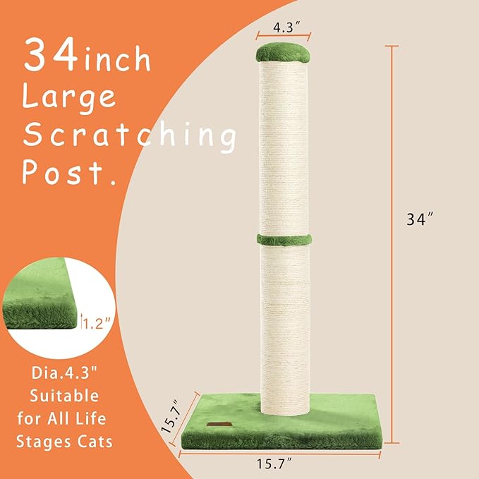 Karolpar 34inch Cat Scratching Post - Image 2