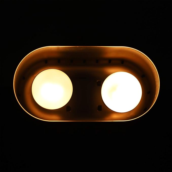 DXOPHIEX 15inch Dual Reptile Light Fixture, Max 150W Dual Reptile Heat Lamp - Image 3