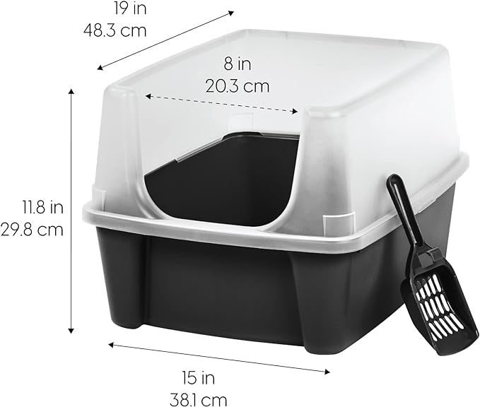 IRIS USA Cat Litter Box Large Open Top - Image 2