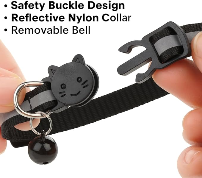 AirTag Cat Collar with AirTag Holder, Breakaway Reflective Cat Tracker Collar - Image 4