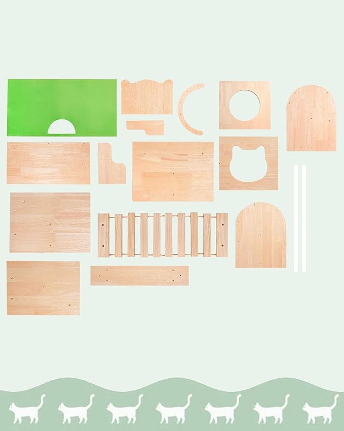 Cat Wall Shelves, 18 in 1 Cat Wall Furniture - Image 9