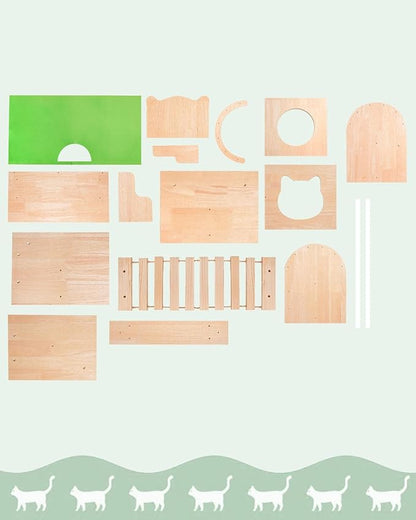 Cat Wall Shelves, 18 in 1 Cat Wall Furniture - Image 9