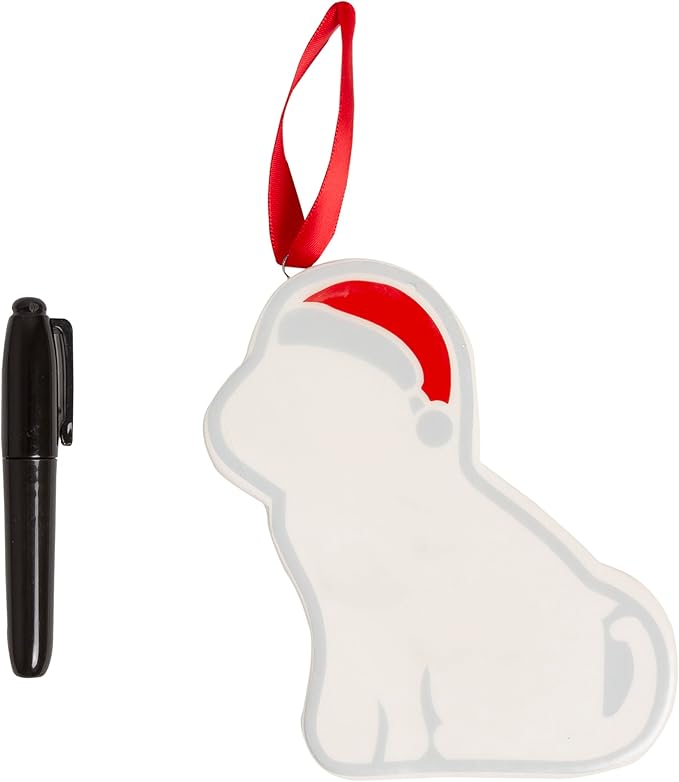 Kate & Milo Ceramic Dog Ornament, Holiday Pet Christmas Tree Ornament, - Image 2