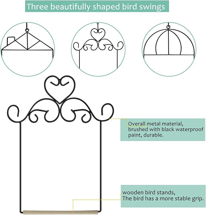 Metal Frame Hummingbird Swings and Perches - Image 3