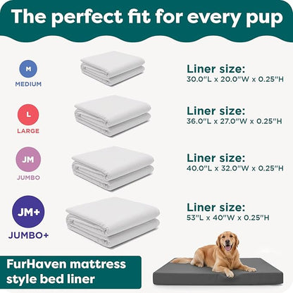 FurHaven Dog Bed Liner for Large Dogs, Water-Resistant Foam Protector - Image 6