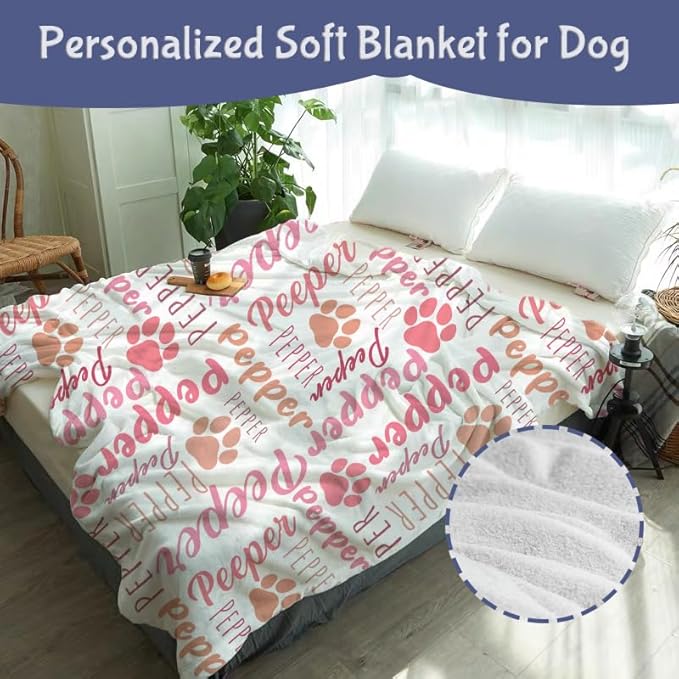 Personalized Cute Dog Blanket - Image 6