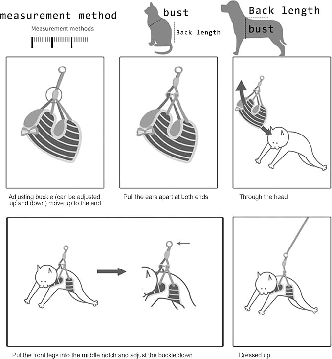 Cat Harness, Pet Escape Proof Walking Vest Strap, Adjustable Breathable Cat - Image 5