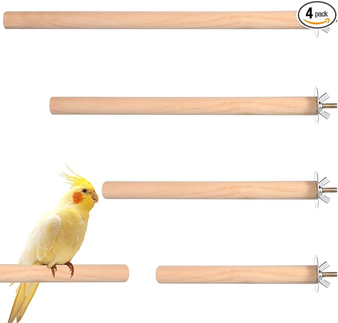 Bird Perch Wooden Parrot Perchs Stand, Small Parakeets by Unknown