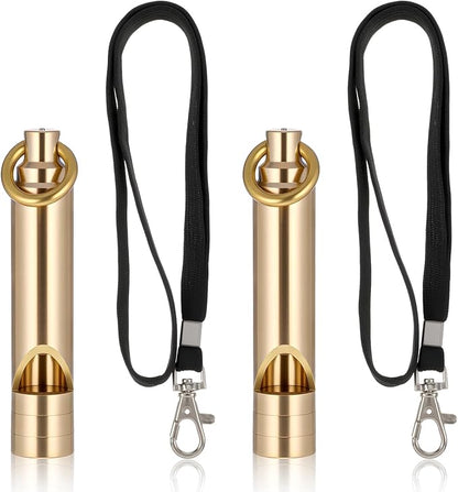 2 PCS Brass Survival Whistle, 125 Db Loud Emergency Whistle Portable Survival by Unknown