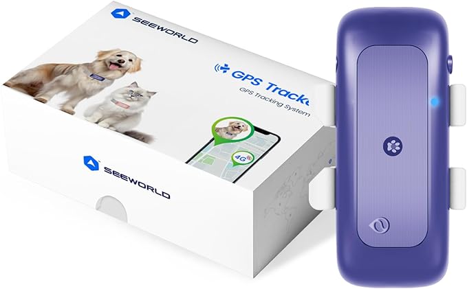 SEEWORLD 4G Pet GPS Tracker for Dogs Cats, Real-Time Location, IP67 Waterproof by Here-ConnectwhatWeCare