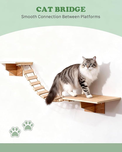 6 in 1 Cat Wall Shelves, Cat Wall Furniture - Image 3