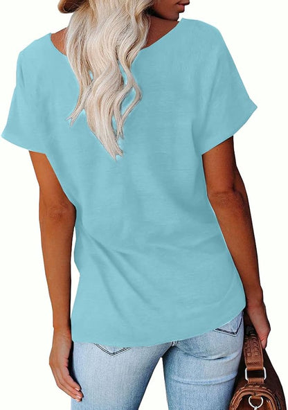 NIUBIA Women's T Shirts Summer Tops Simple Heart Graphic Shirts Sayings Short - Image 3