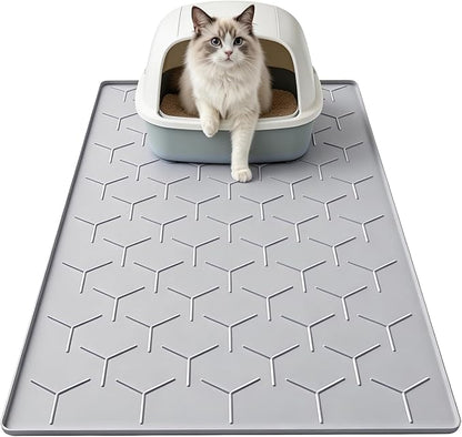 Garoopion Cat Mat for Litter Box, Large 34.05×22.5 inch Cat Litter Mat by Garoopion