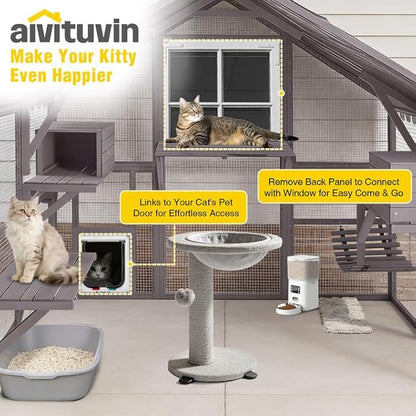 Aivituvin Catio Outdoor Cat Enclosure Large Cat Run - Image 2
