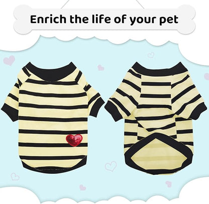 Dog Striped T-Shirts for Small Dogs Cats, Dog Vest Pet Apparel Tee Shirts - Image 7