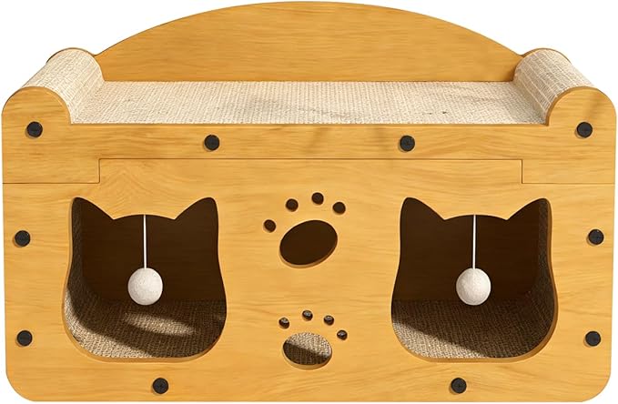 Bilayer Cat Scratcher House, 2-in-1 Cardboard Cat House - Image 8