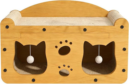 Bilayer Cat Scratcher House, 2-in-1 Cardboard Cat House - Image 8