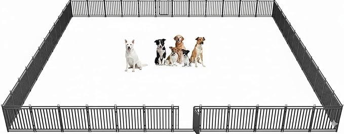 Dog Fence Outdoor Indoor, 47 Inches Height 08 Panels Dog Playpen by Petorldog