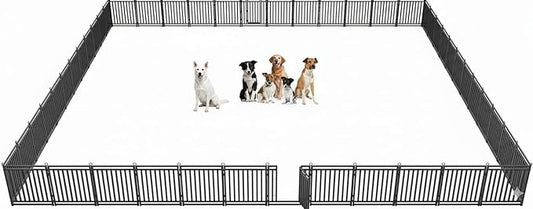 Dog Fence Outdoor Indoor, 47 Inches Height 08 Panels Dog Playpen by Petorldog
