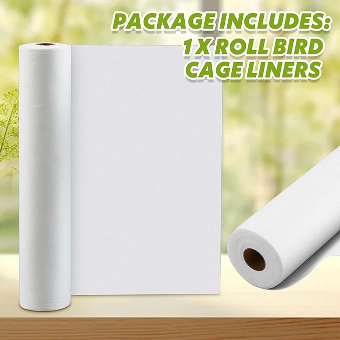 Drydiet 100 ft x 22 Inch Bird Cage Liner Disposable Cages Cushion Pad Mat - Image 3