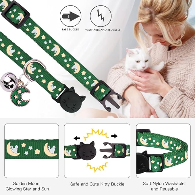 Baeuppit 2Pcs Breakaway Cats Collars Cat Collars - Image 2