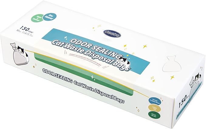 Odor Sealing Waste Disposal Bags L/100 Count Cat Litter Bags Unscented Cat poop by deefre