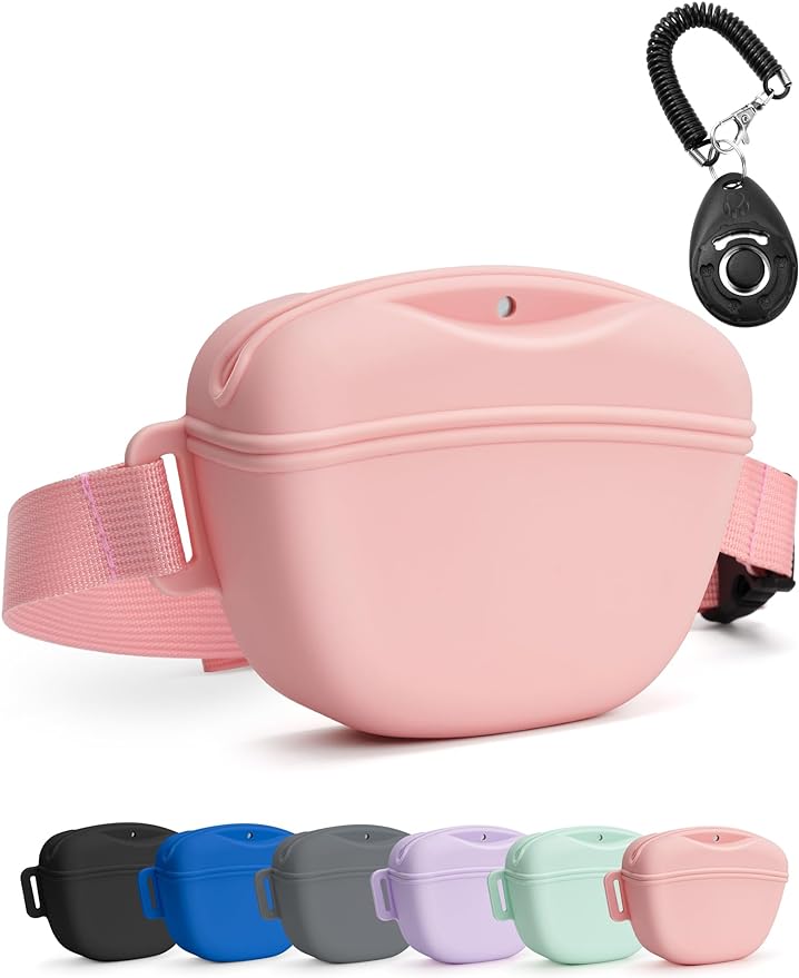 heouvo Dog Treat Pouch with Training Clicker, Upgrade Stronger Magnetic Closure by Heouvo