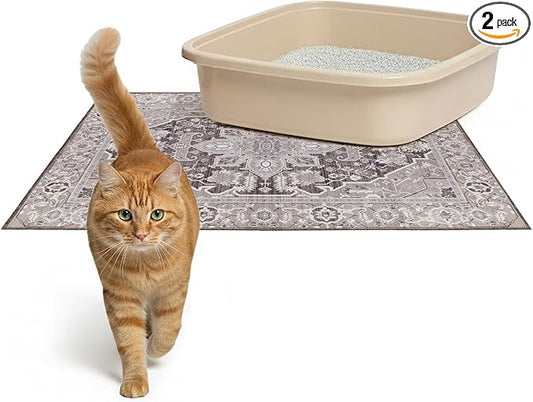 Lovewag Pets Cat Litter Box Mats 2 Pack by Lovewag