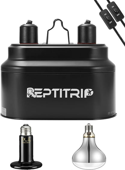 REPTITRIP Dual Reptile Light Fixture by REPTITRIP