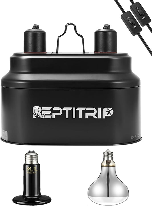 REPTITRIP Dual Reptile Light Fixture by REPTITRIP