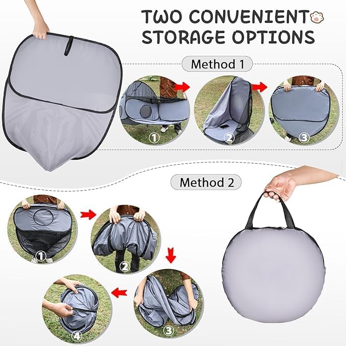 Tailtastic Dog Playpen with Surround Tunnel, Outdoor/Indoor Cat Playpen with - Image 7