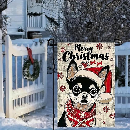 BlissYard Merry Christmas Dog Garden Flag 12x18 Inch Double Sided Holiday Dog - Image 5