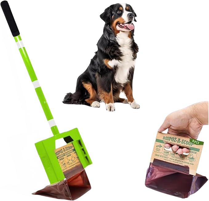 Dispoz-A-Scoop® Revolutionary 4-in-1 Dog Poop Scooper, Clean by HealthProNutrition