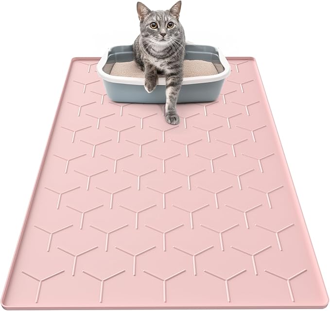 Garoopion Silicone Cat Litter Trapping Mat, Large Waterproof 34" X 22" Cat by Garoopion