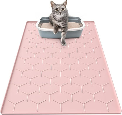 Garoopion Silicone Cat Litter Trapping Mat, Large Waterproof 34" X 22" Cat by Garoopion