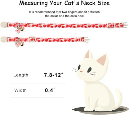 2 Pack Valentines Cat Collars - Image 4