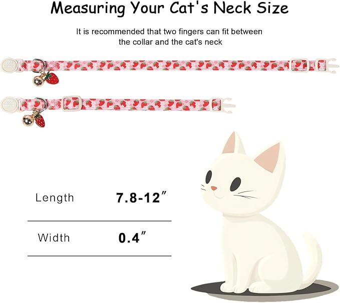 2 Pack Pink Cat Collars - Image 4