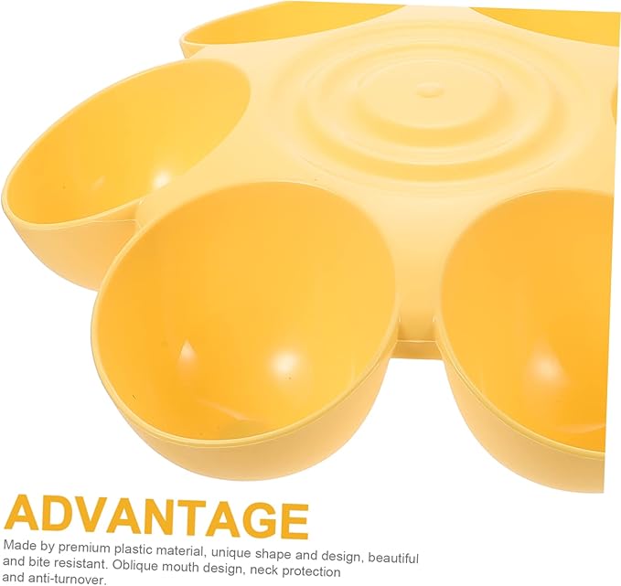 Decorative Multi-Compartment Pet Food Bowl Plastic Dog Treats Dispenser - Image 7