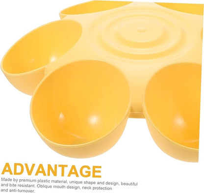 Decorative Multi-Compartment Pet Food Bowl Plastic Dog Treats Dispenser - Image 7