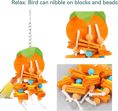 Natural Wood Parrot Toys Set of 6 Pieces - Image 7