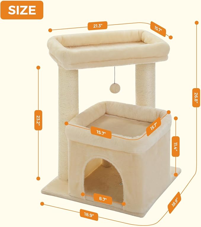 PEQULTI Cat Tree Cat Tower for Large Cats - Image 2