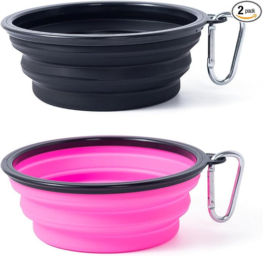 Dog Bowl Pet Collapsible Bowls, 2 Pack Collapsible Dog Water Bowls by SLSON