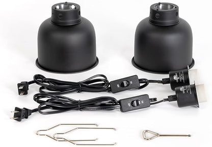 2 Pack Reptile Light Fixture, 5.5in Deep Dome Reptile Lamp Fixture, Optical - Image 7
