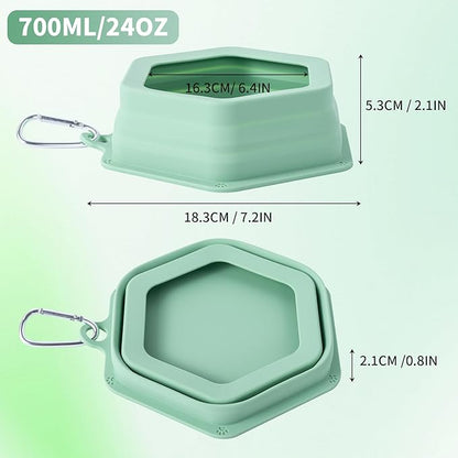 No Splash Dog Travel Bowls for Cars, Spill Proof Collapsible Dogs Water and - Image 4