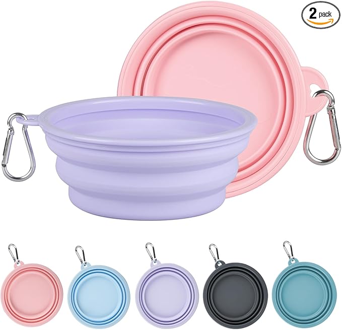 Kytely Collapsible Dog Bowls for Travel, Foldable Pet Food Bowl by Kytely