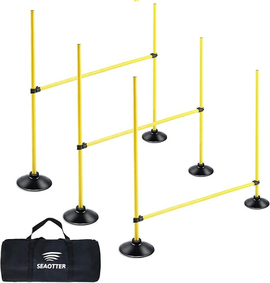 SEAOTTER Agility Hurdles 4FT Detachable Adjustable Sports Speed Training Hurdles by SEAOTTER