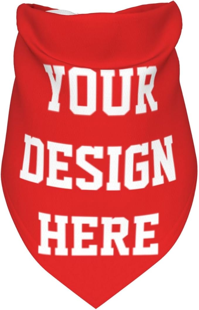 Custom Dog Bandana, Personalized Pet Scarf Triangle Neckwear, Add Your Image - Image 7