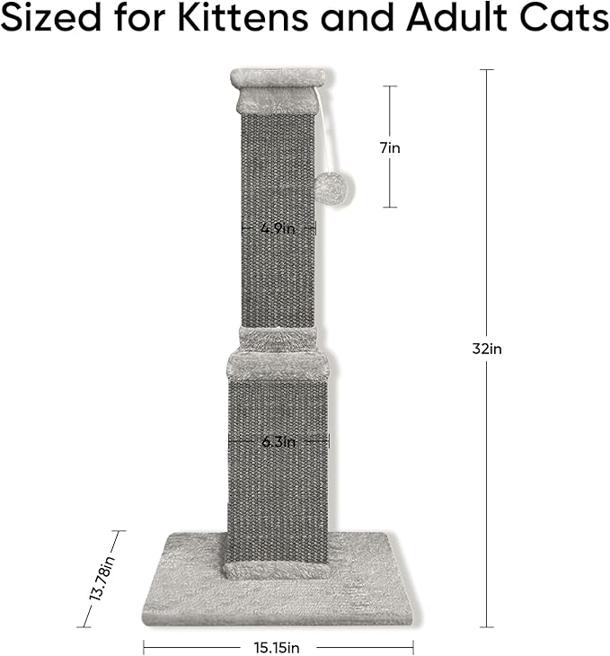 Cat Scratching Post, 32 Inch Cat Scratching Posts - Image 3