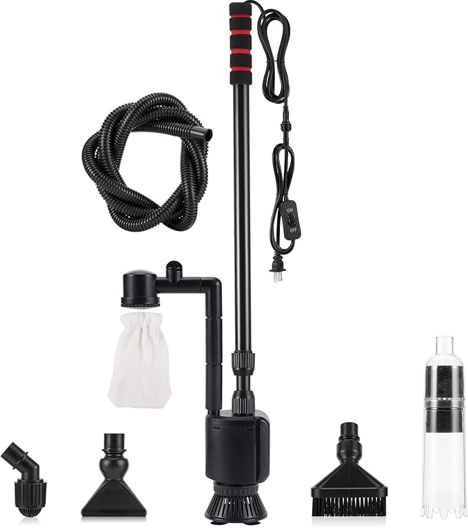 AQQA Electric Aquarium Vacuum Gravel Cleaner, 6 in 1 Automatic Fish Tank Vacuum - Image 8