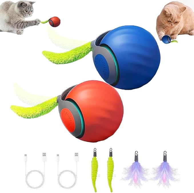 Speedy 2.0 Tail 2 Packs Interactive Cat Toys by AUTRETY